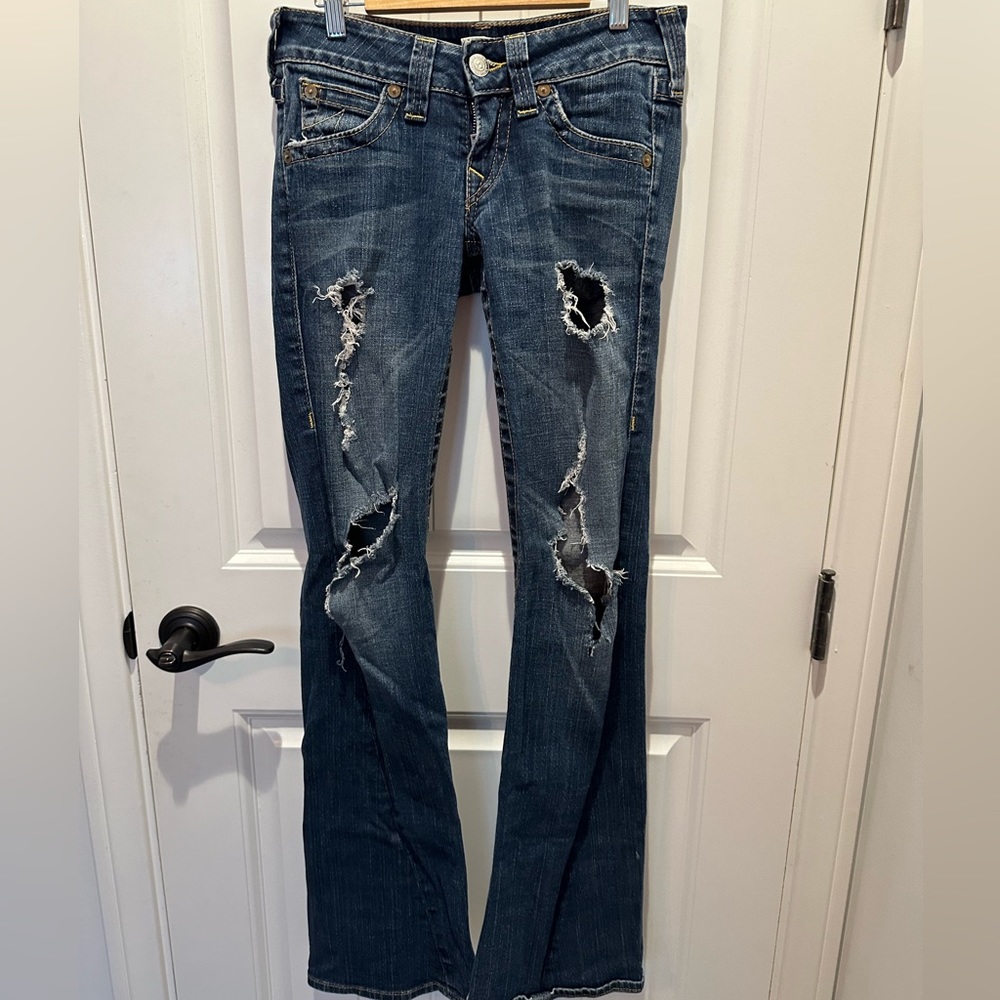 True Religion ripped jeans